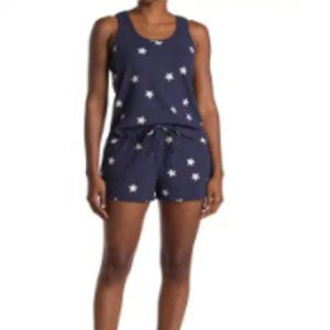 SOCIALITE Brushed Pointelle Knit Tank Top & Shorts 2-Piece Pajama Set -N…